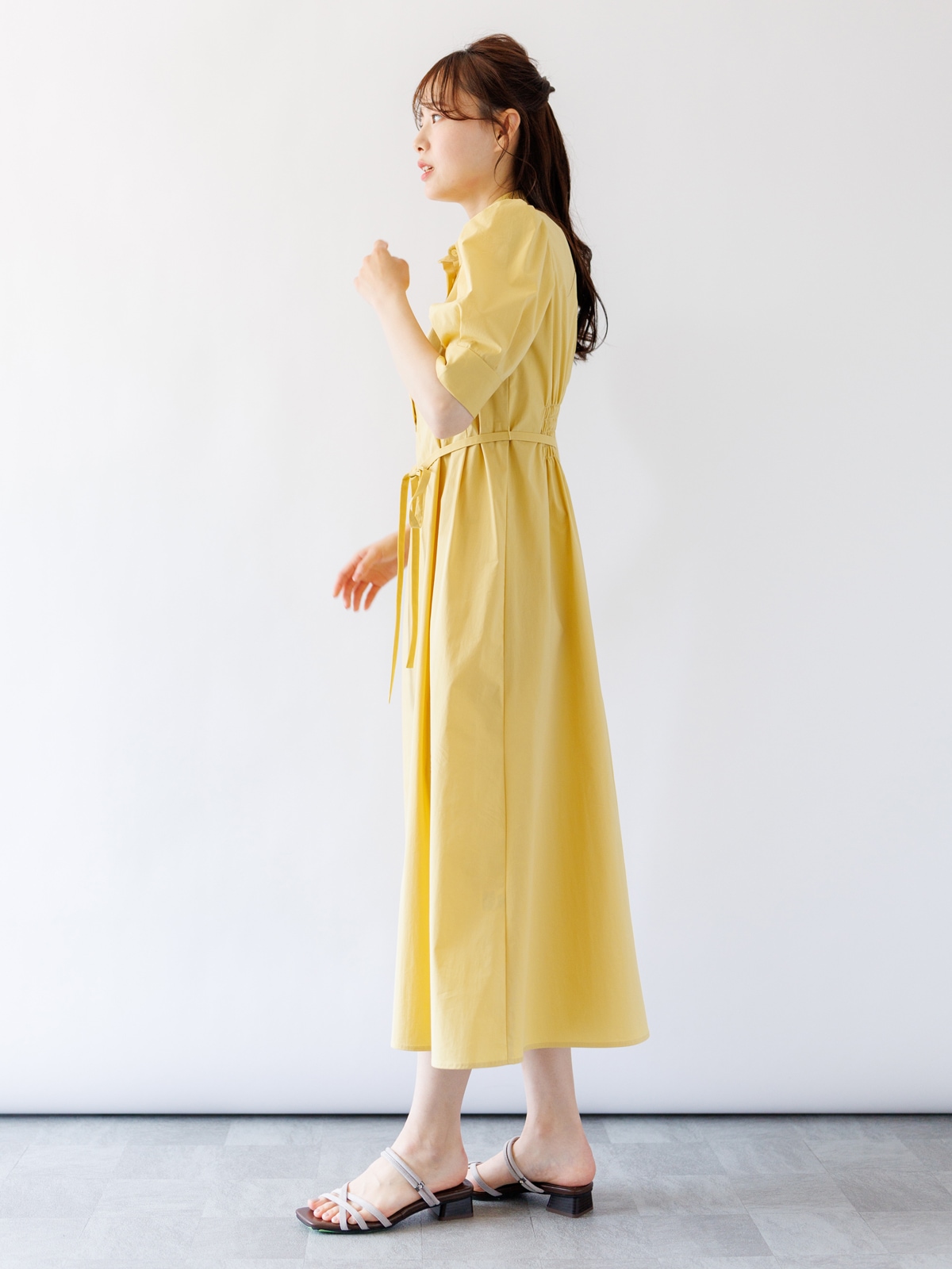 【50%OFF】タイプライターシャツワンピース