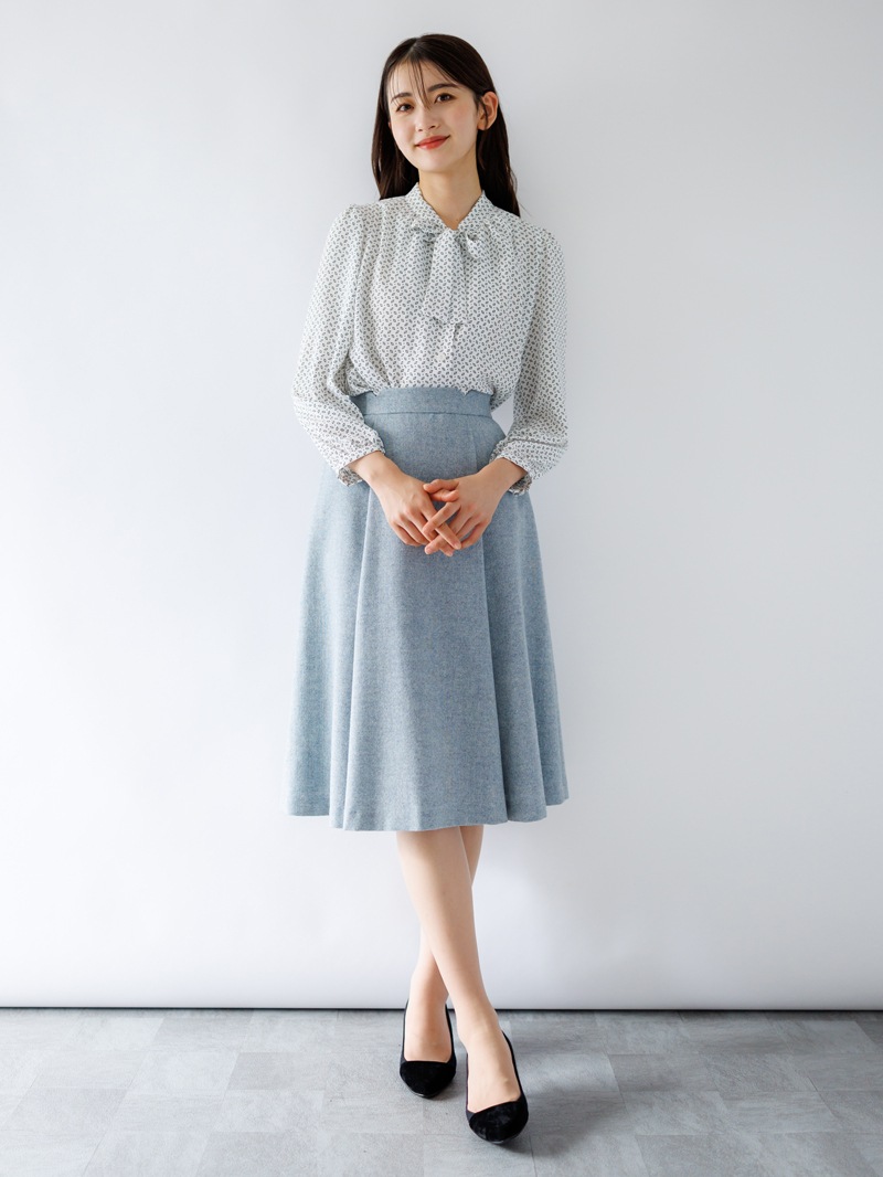 【50%OFF】ツィードタックフレアースカート