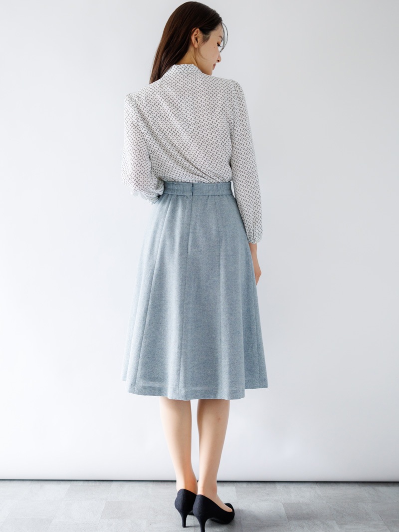 【50%OFF】ツィードタックフレアースカート