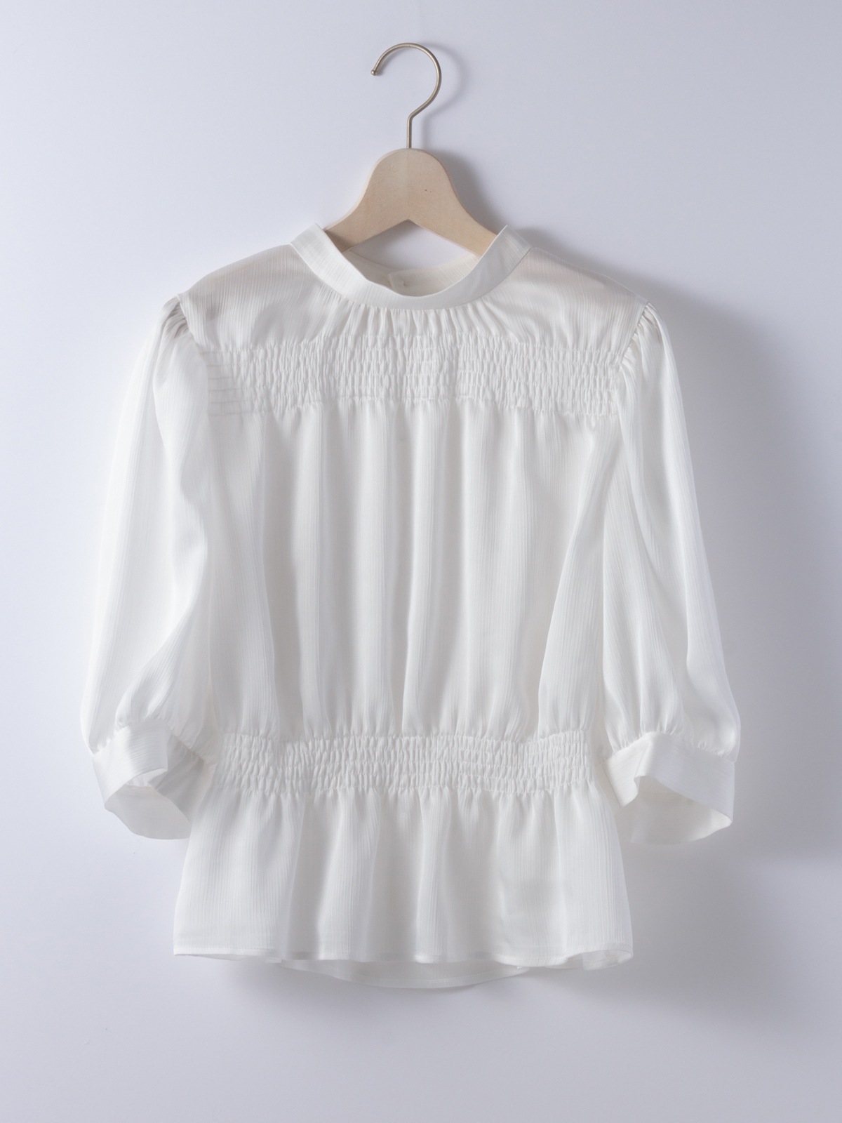 60％OFF】楊柳七分袖シャーリングブラウス｜KarLParkLane Style ONLINE