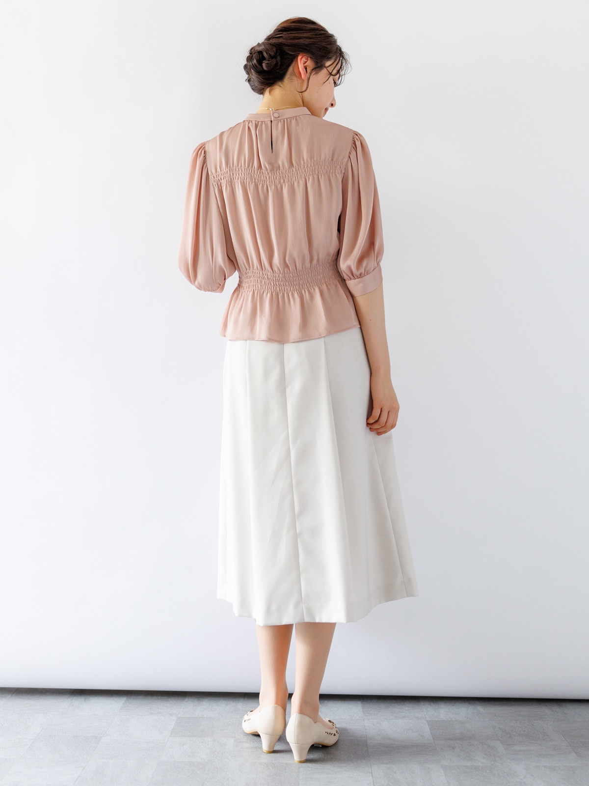 楊柳七分袖シャーリングブラウス｜KarLParkLane Style ONLINE SHOP