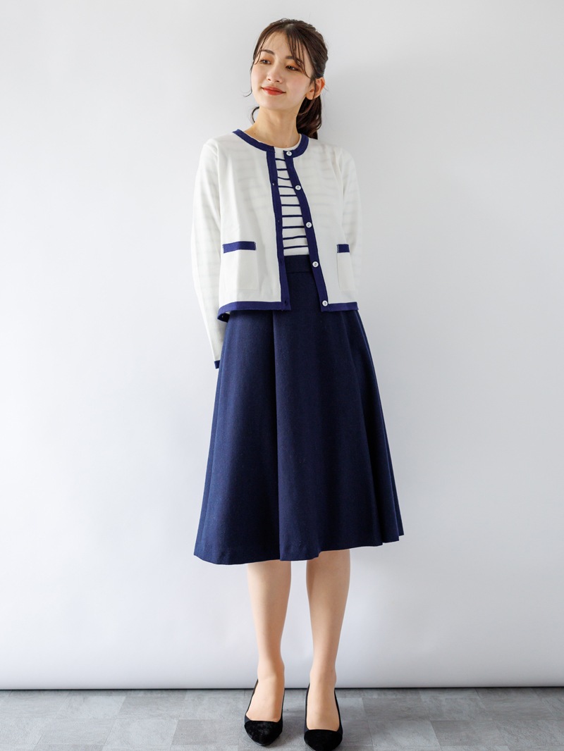 カールパークレーン（Karl Park Lane）/ツィードメッシュタックフレアースカー 50%OFF】ツィードタックフレアースカート｜KarLParkLane Style ONLINE SHOP