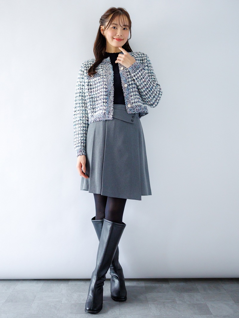 【10日まで15%OFF】ミックスヤーンローゲージカーデ＜秋コーデ＞