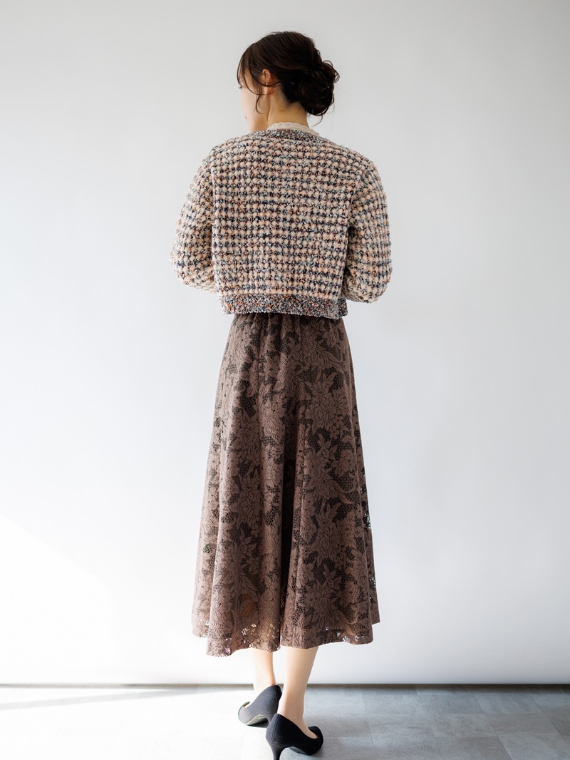 【10日まで15%OFF】ミックスヤーンローゲージカーデ＜秋コーデ＞