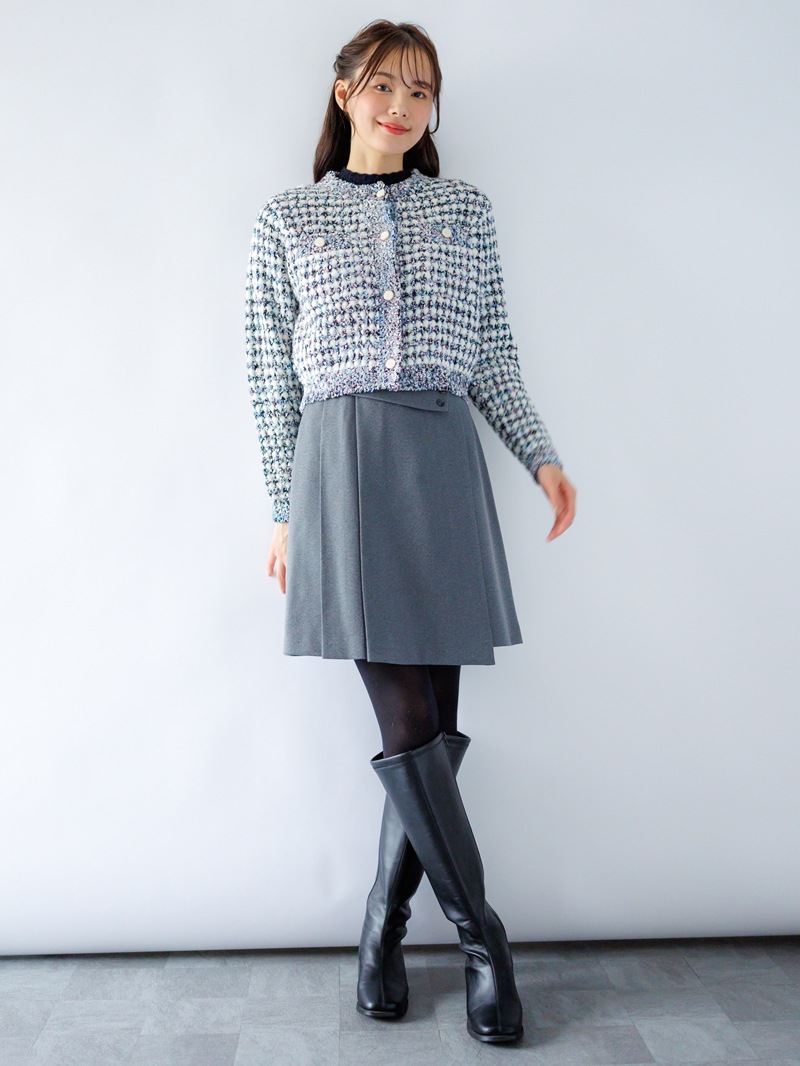 【10日まで15%OFF】ミックスヤーンローゲージカーデ＜秋コーデ＞