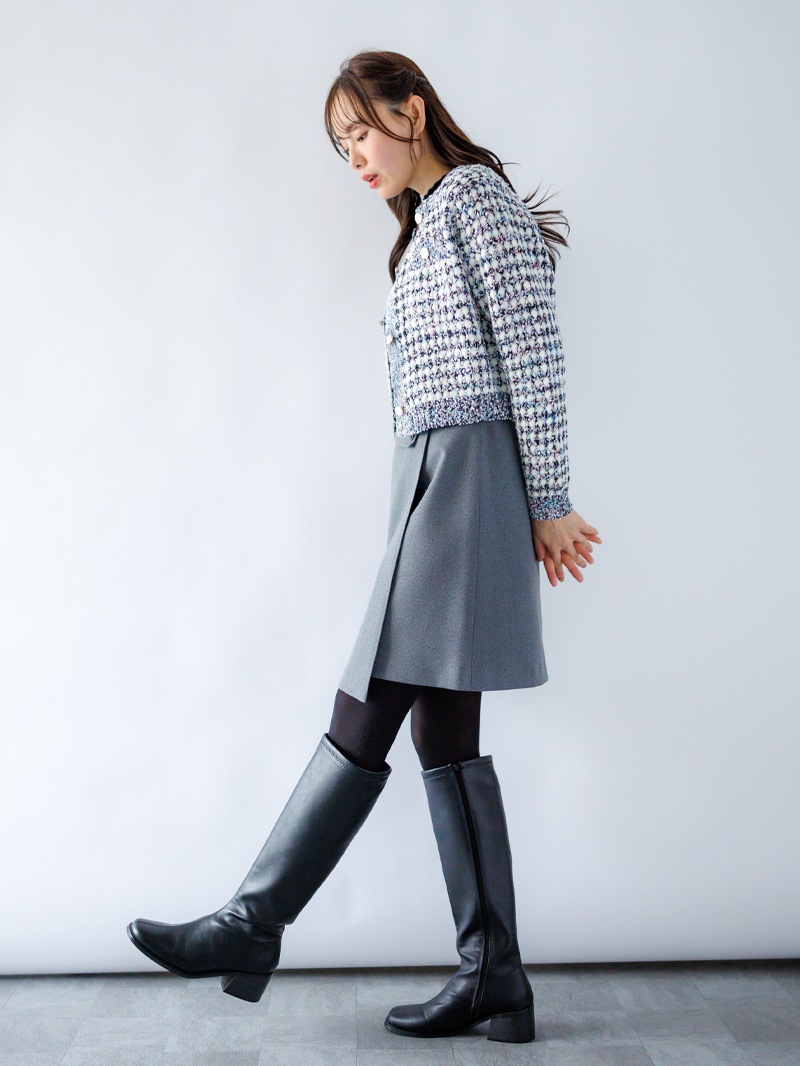 【10日まで15%OFF】ミックスヤーンローゲージカーデ＜秋コーデ＞