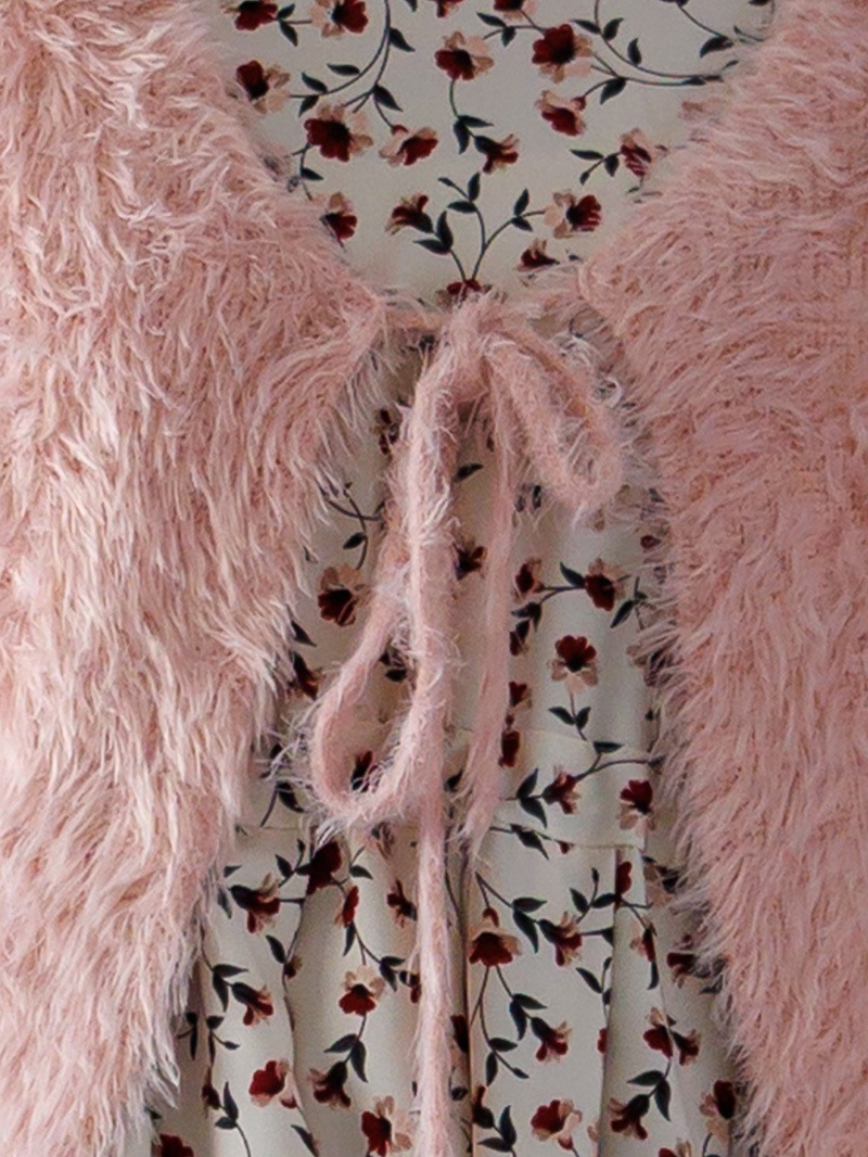 フェザーヤーンリボン付ボレロ＜アウトレット均一価格＞