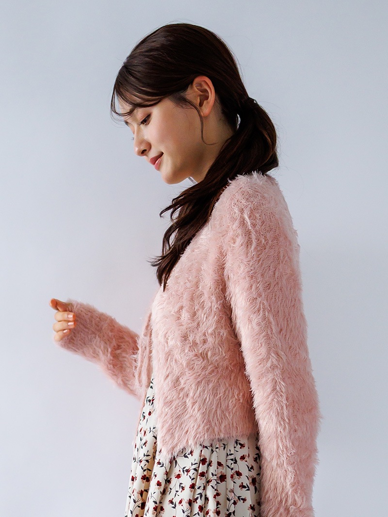 フェザーヤーンリボン付ボレロ＜アウトレット均一価格＞