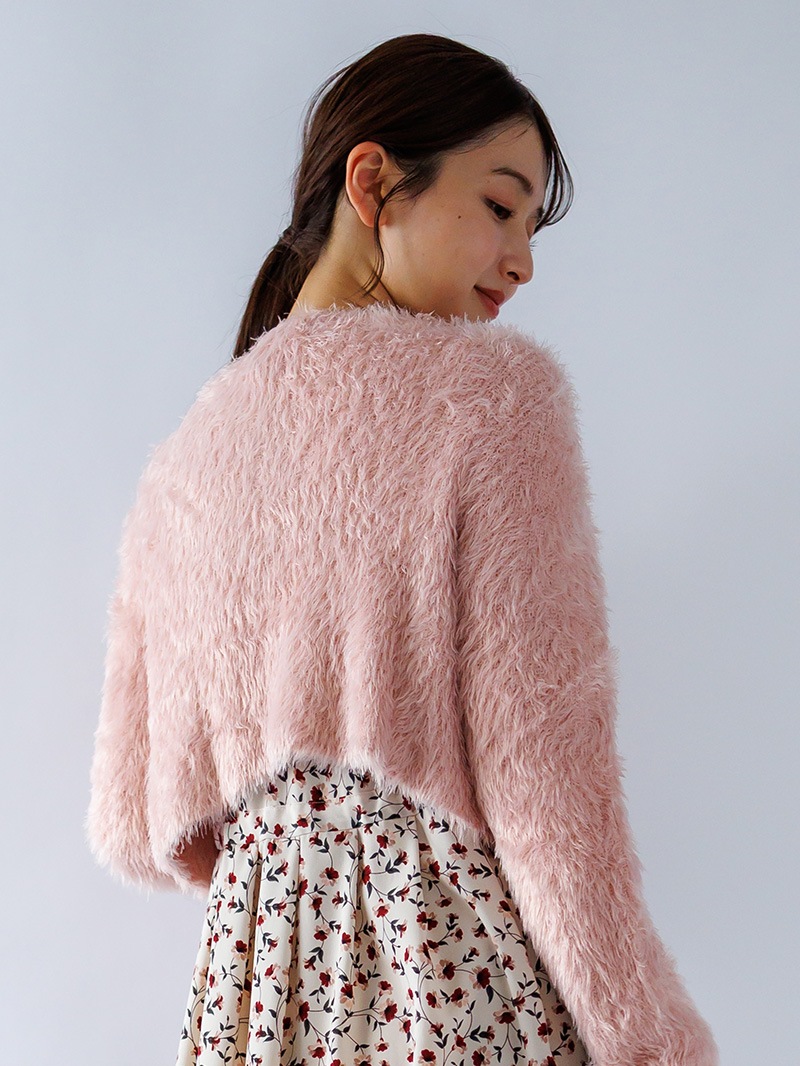 フェザーヤーンリボン付ボレロ＜アウトレット均一価格＞