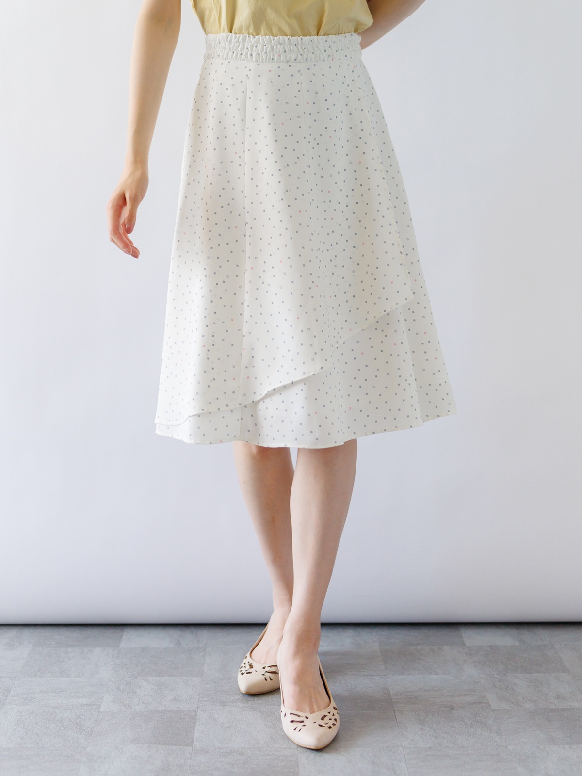 幾何学プリント巻風フレアースカート｜KarLParkLane Style ONLINE SHOP