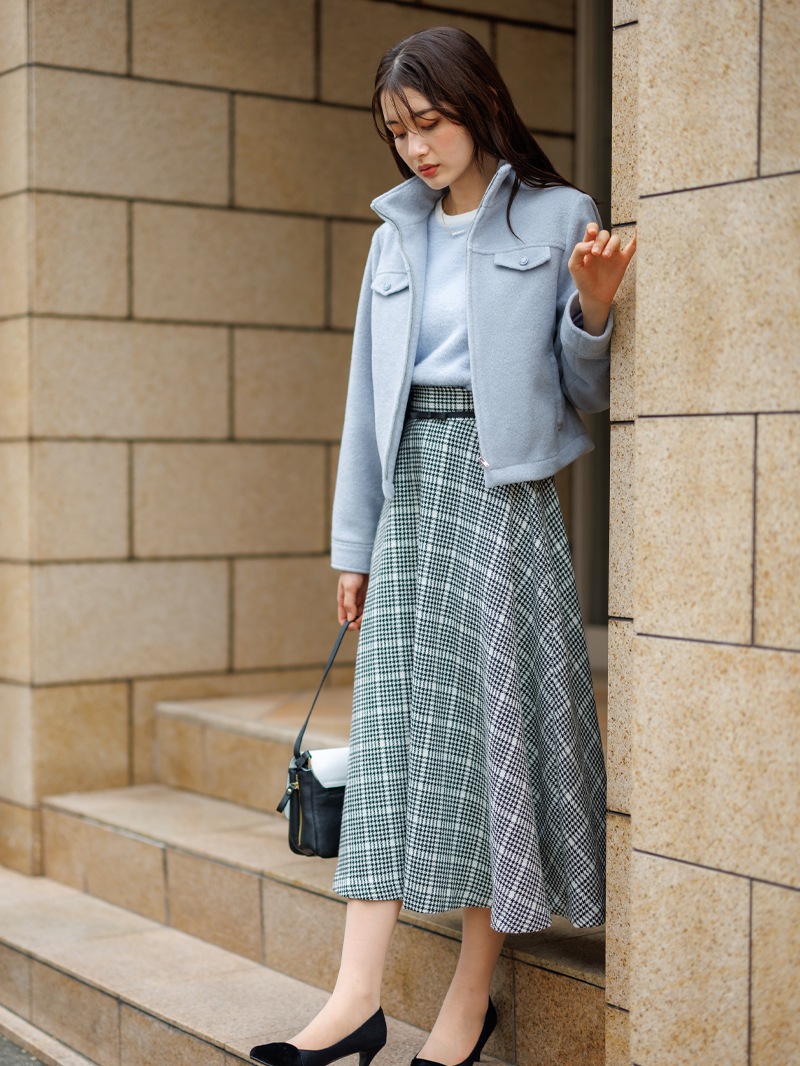 【50%OFF】ウールレットブークレージップアップブルゾン