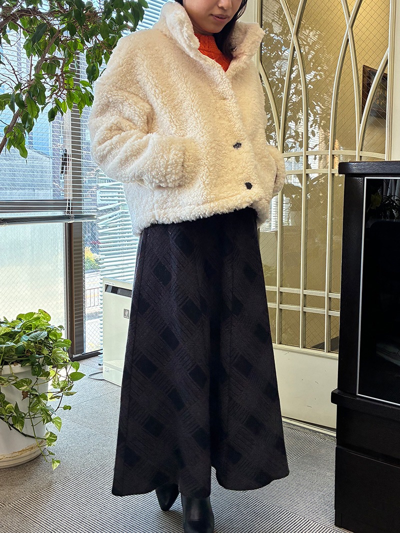 【50%OFF】ボア 立衿ブルゾン