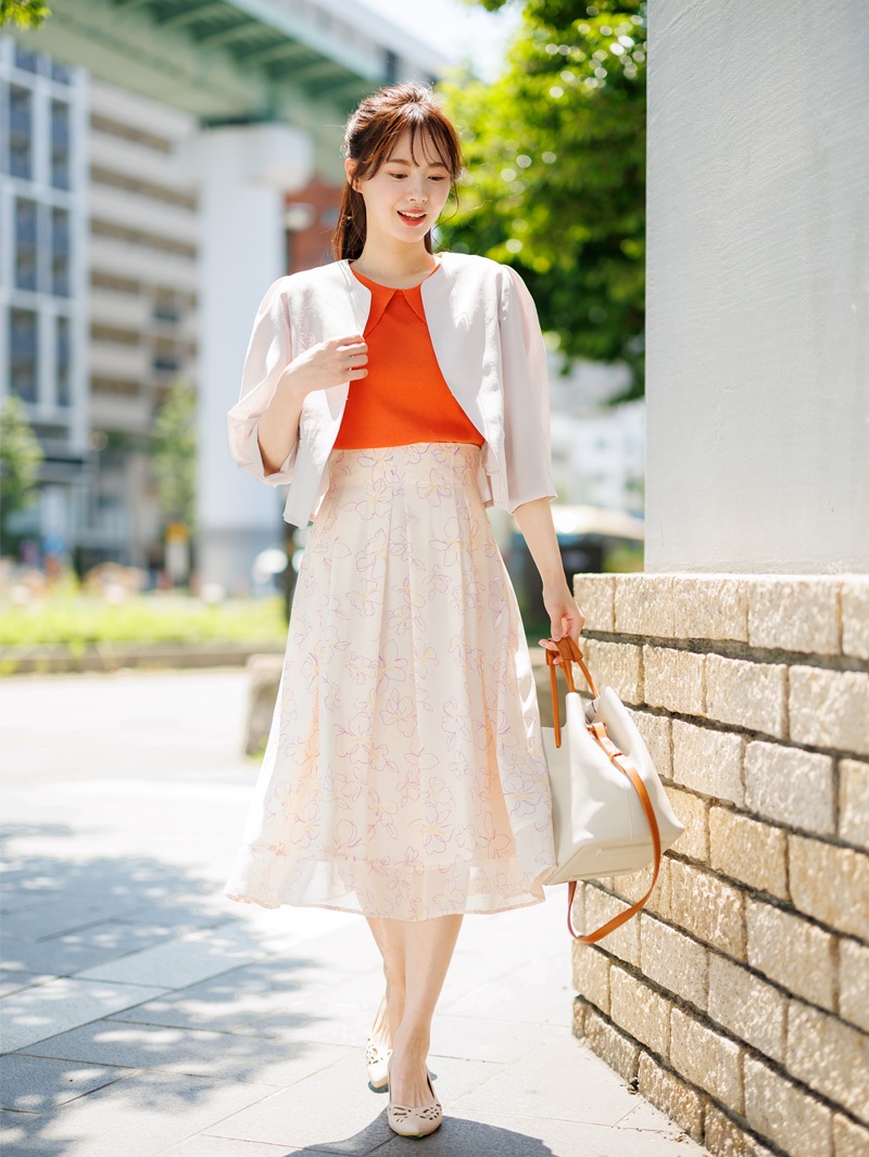 【4,500円均一】衿先配色ビッグカラーニット