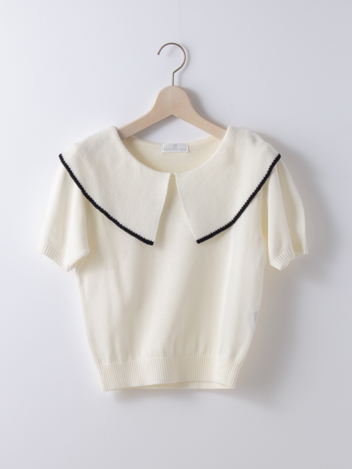 【4,500円均一】衿先配色ビッグカラーニット