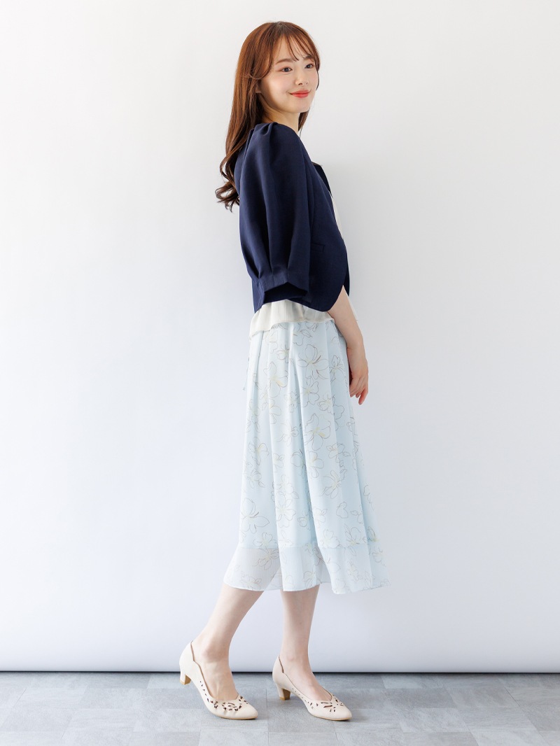【2000円】花柄プリントタックスカート
