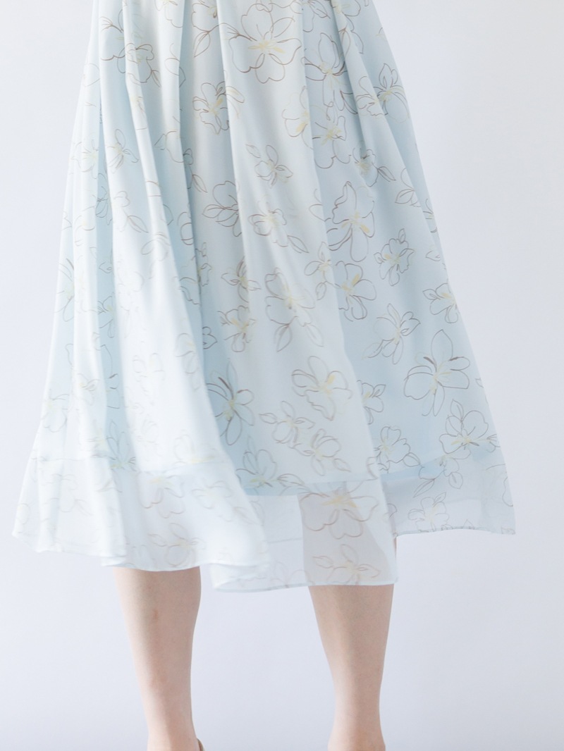 【2000円】花柄プリントタックスカート