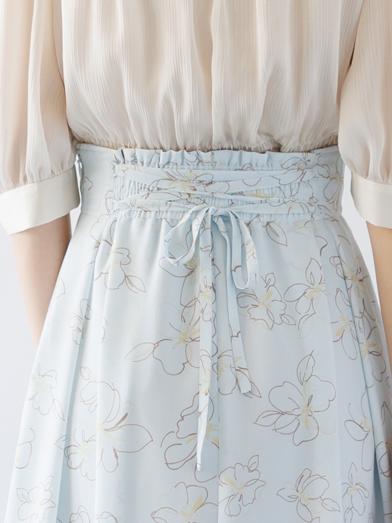 【2000円】花柄プリントタックスカート