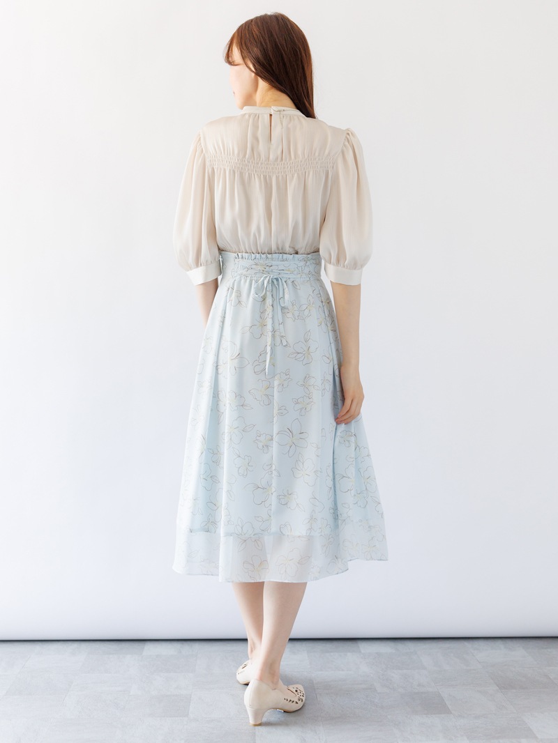 【2000円】花柄プリントタックスカート