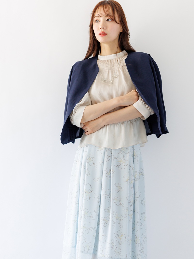 【2000円】花柄プリントタックスカート