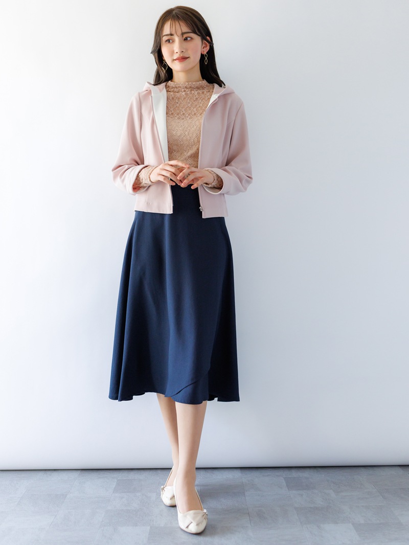 立衿レースインナー<秋コーデ>