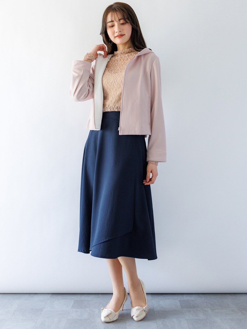 立衿レースインナー<秋コーデ>