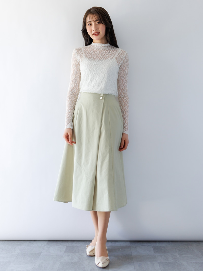 立衿レースインナー<秋コーデ>