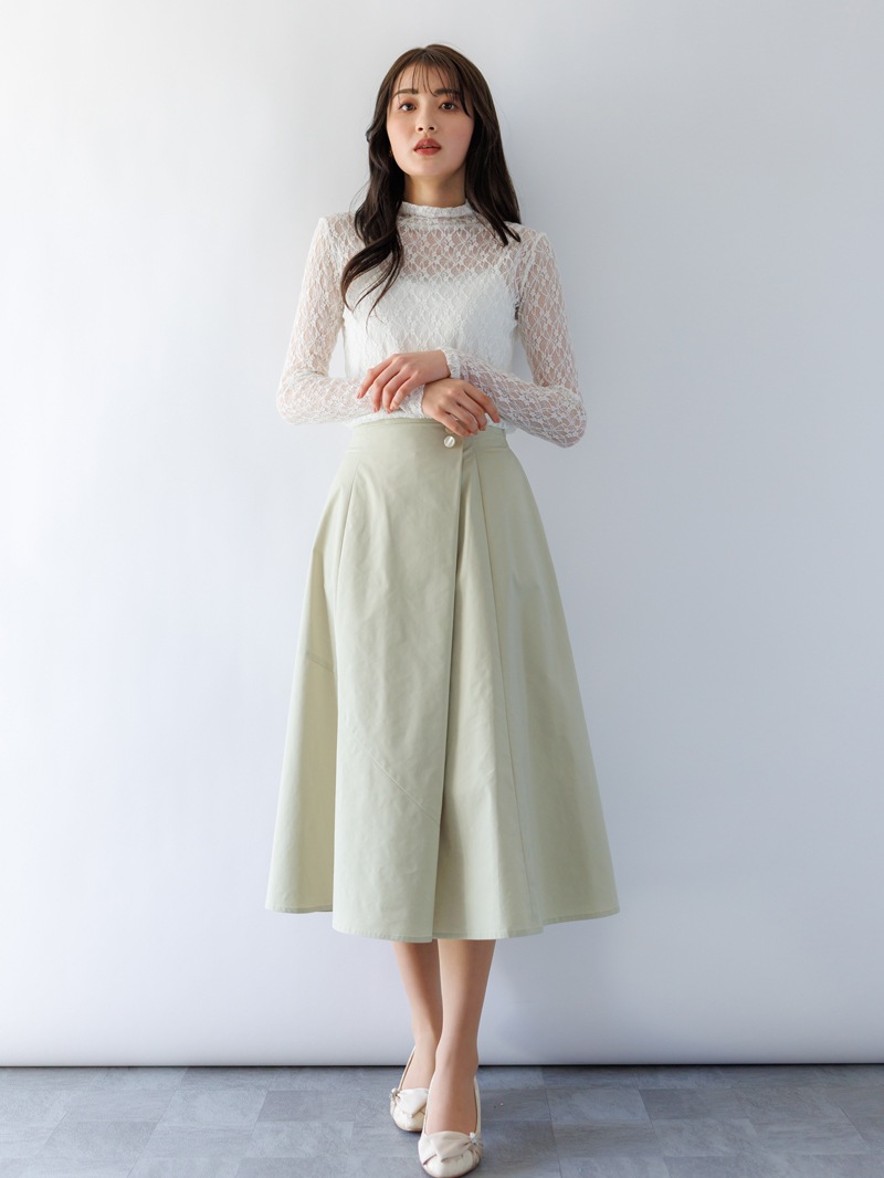 立衿レースインナー<秋コーデ>