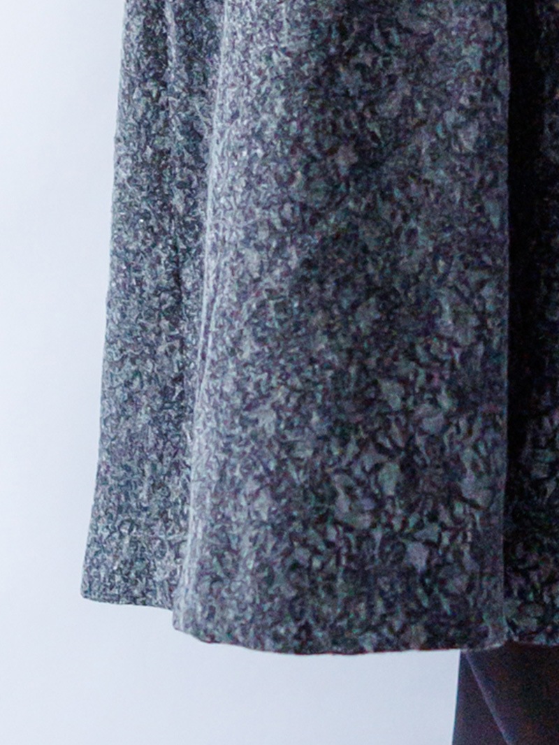 ニット×レース タックワンピース