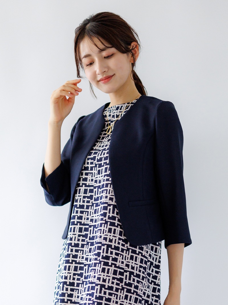 【限定70％OFF】麻調合繊キーネックジャケット