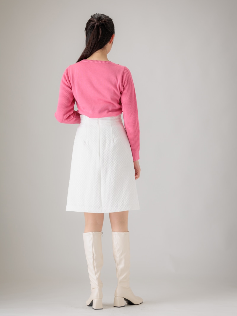 【均一価格】マトラッセビット付ハギAラインスカート<春夏物アウトレット>