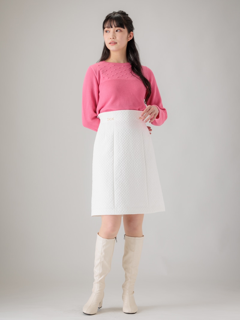 【均一価格】マトラッセビット付ハギAラインスカート<春夏物アウトレット>