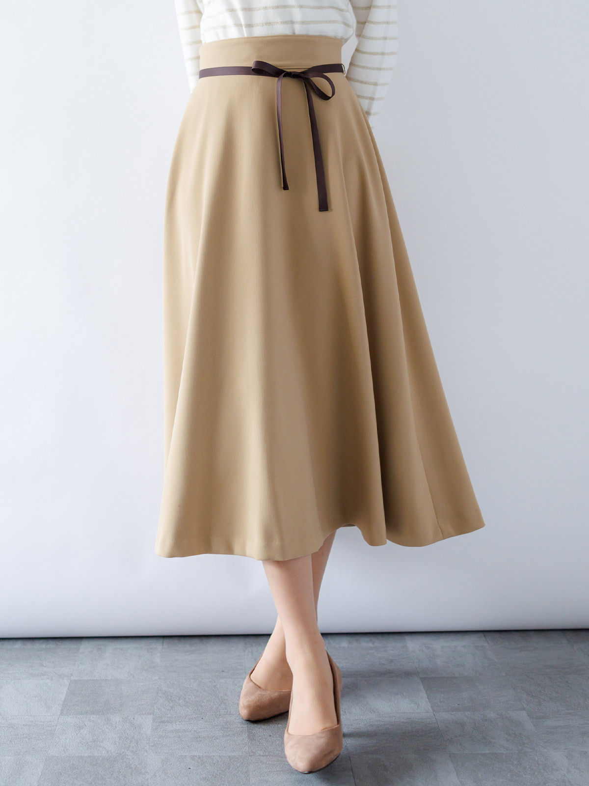 【50%OFF】ムジロングフレアースカート