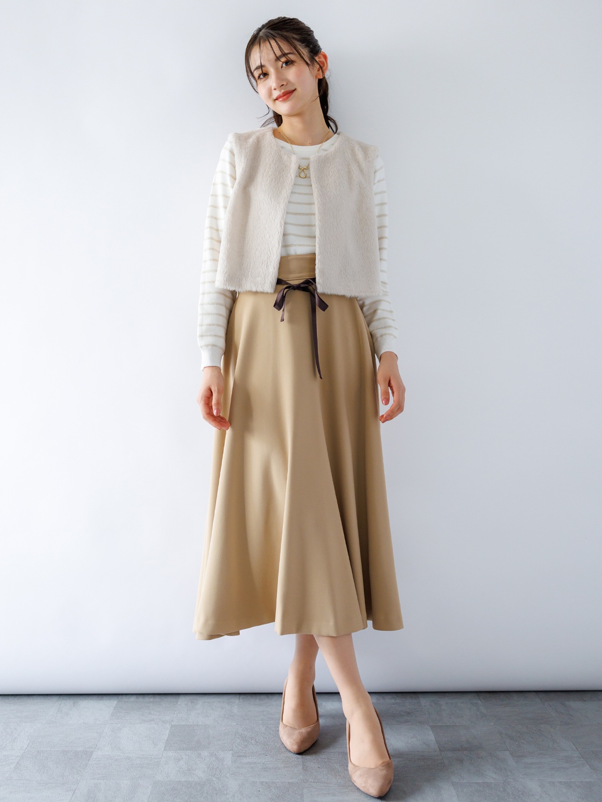 【50%OFF】ムジロングフレアースカート