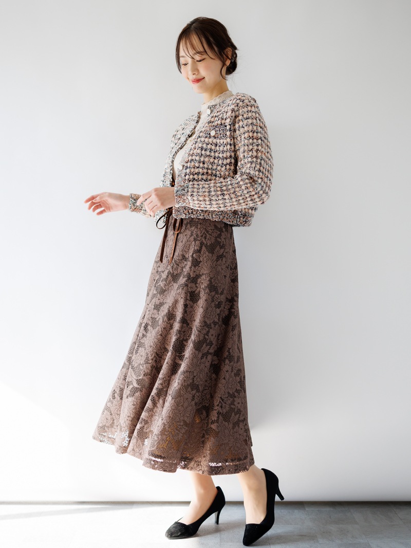 【30%OFF】シャーリング×リブハイネックニット