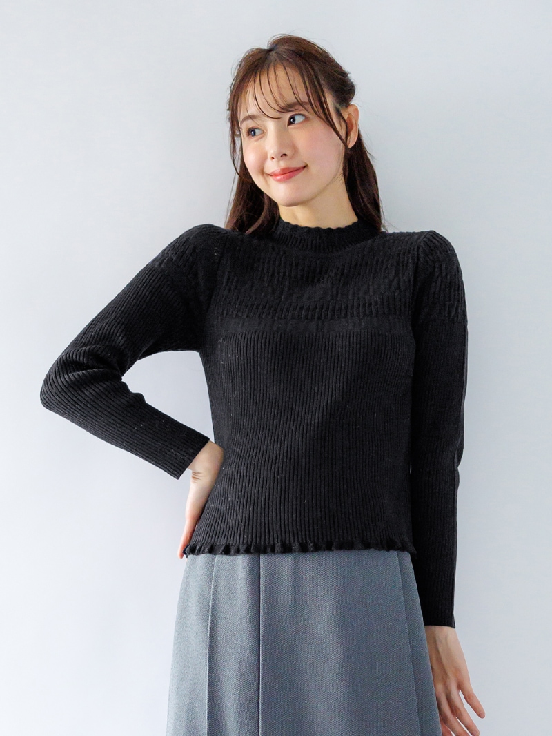 30%OFF】シャーリング×リブハイネックニット｜KarLParkLane Style