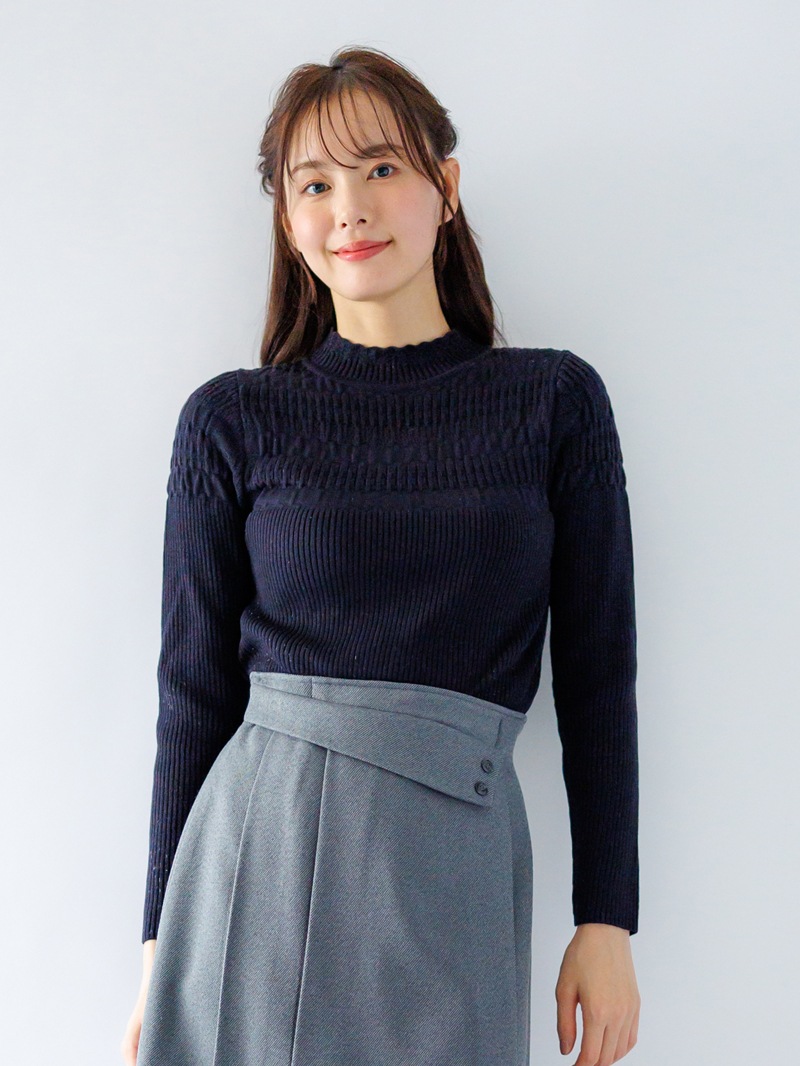 30%OFF】シャーリング×リブハイネックニット｜KarLParkLane Style
