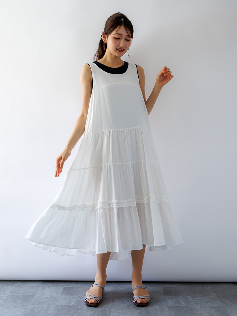 ティアードノースリワンピース