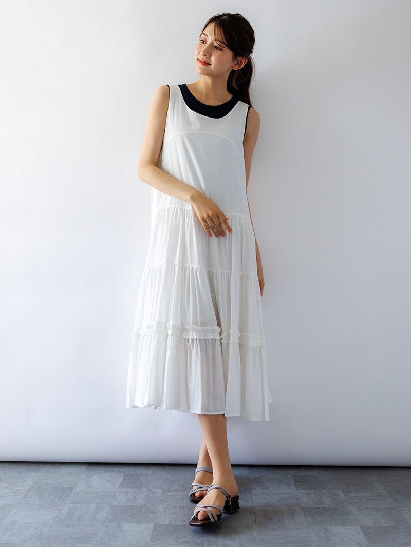 ティアードノースリワンピース