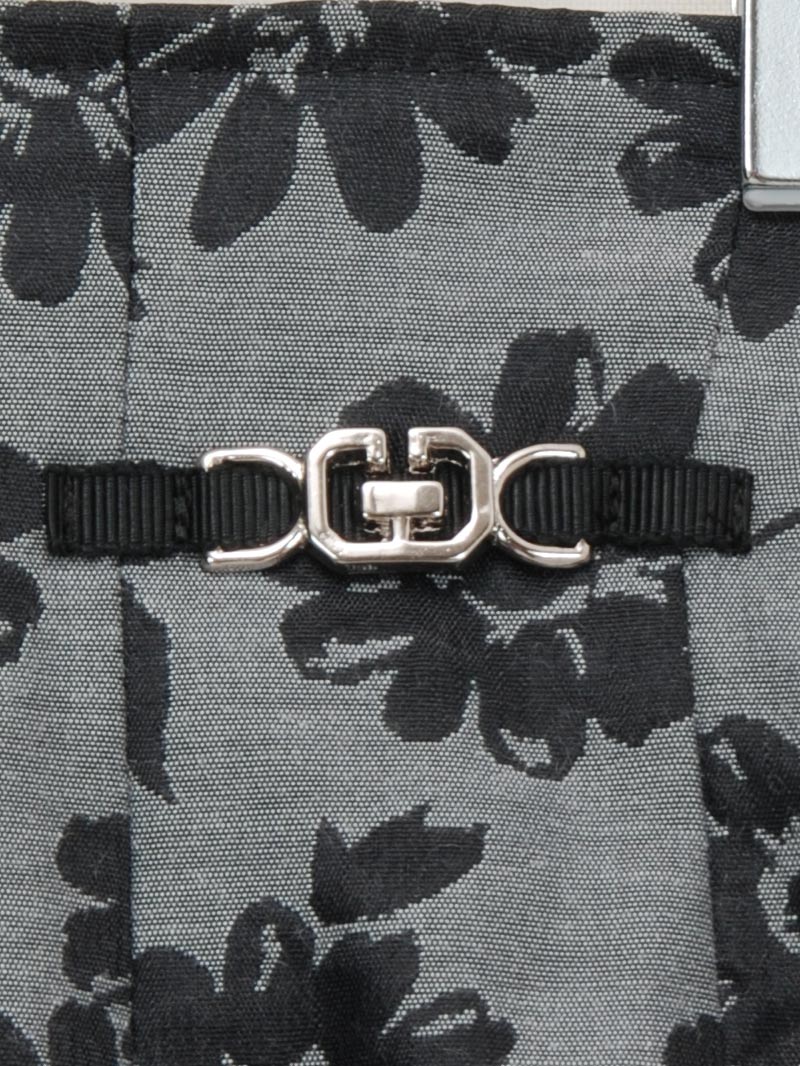 二重織ジャガードビット付ハギAラインスカート