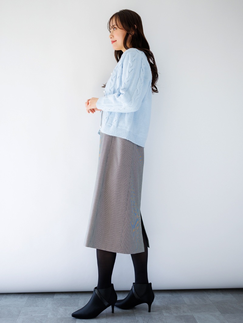 【50%OFF】5Gケーブル丸首カーディガン