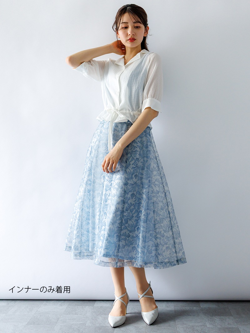 【3,500円均一】ケーブル×リブミドルフ丈アンサンブル