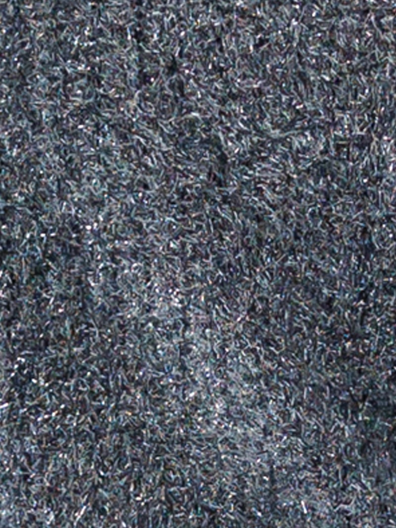 【50%OFF】ラメミンクライクファーパール釦付きリブハイネック