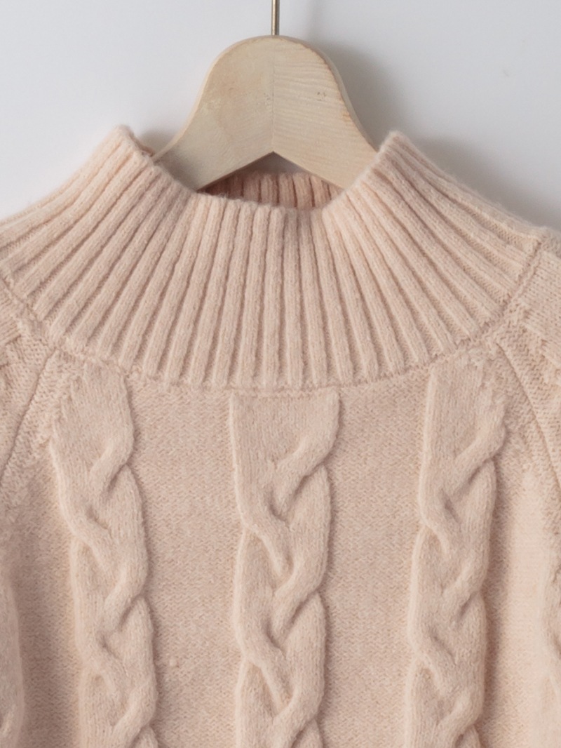 5Gハイネックケーブルショート丈ニット＜アウトレット均一価格＞