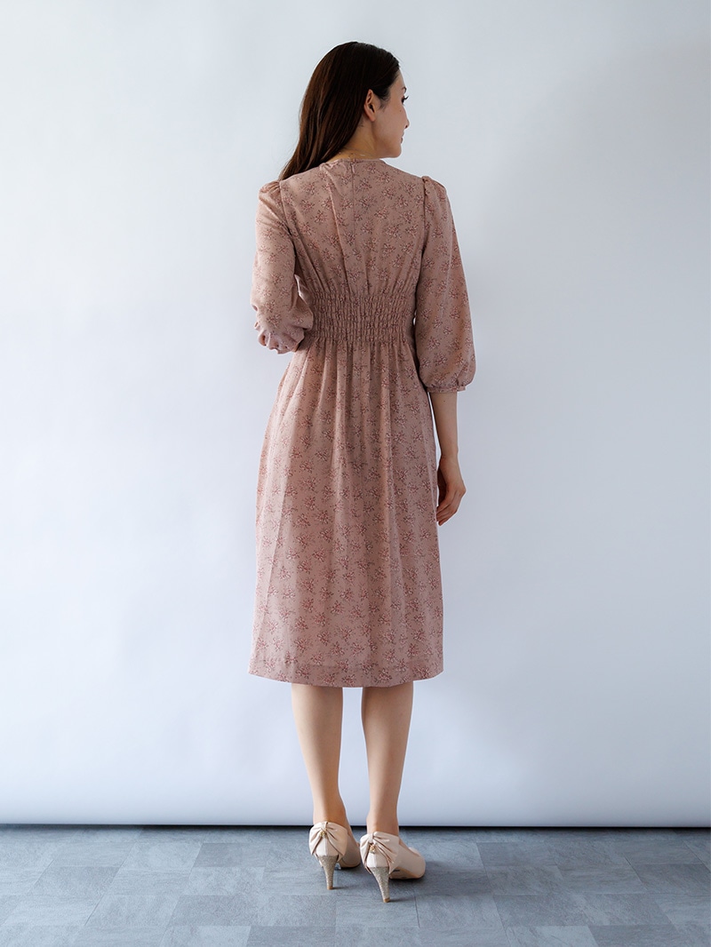 3000円】花柄プリントカシュクールワンピース［キレイめ