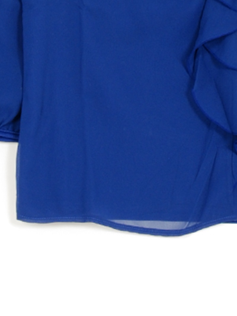 【50%OFF】前袖シフォンラッフル付カットソー