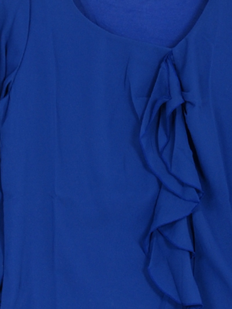 【50%OFF】前袖シフォンラッフル付カットソー