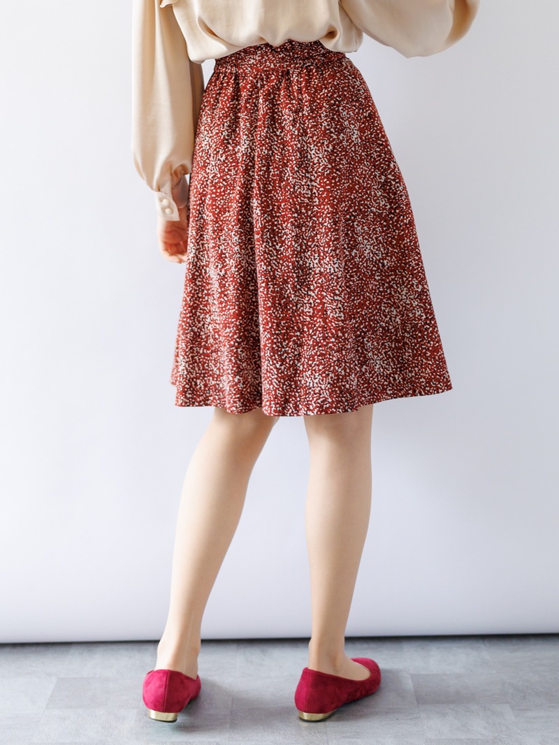 アートプリント10枚ハギフレアースカート