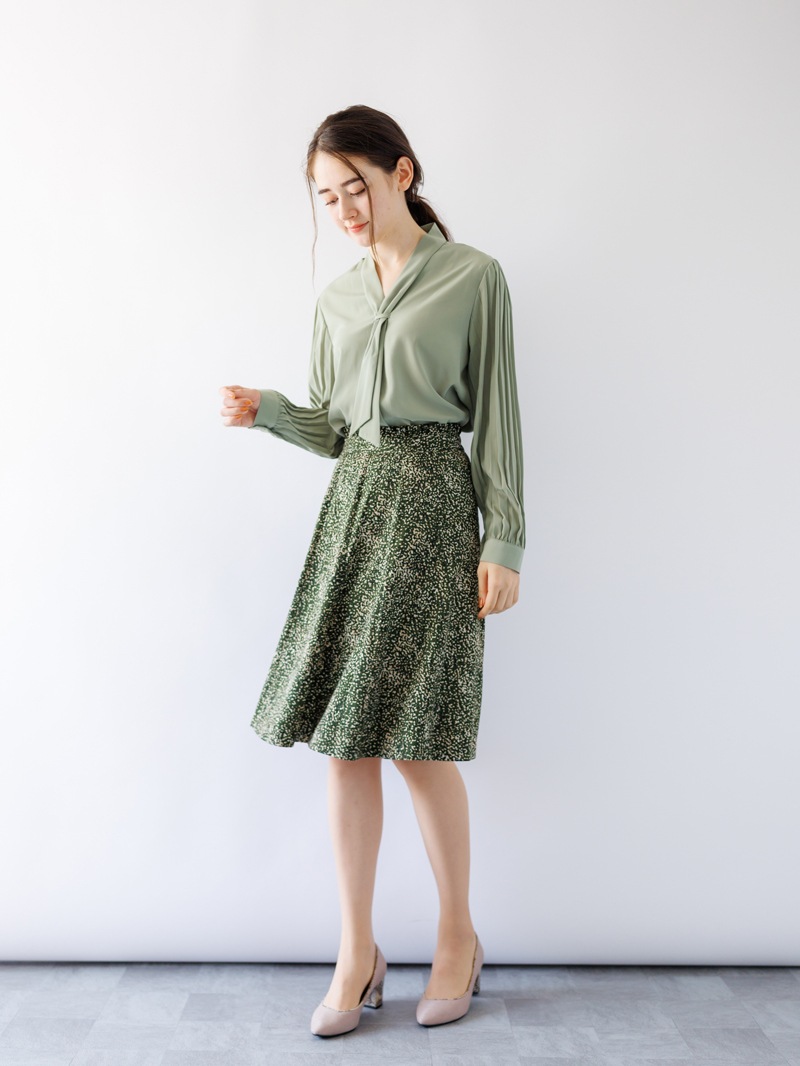 アートプリント10枚ハギフレアースカート