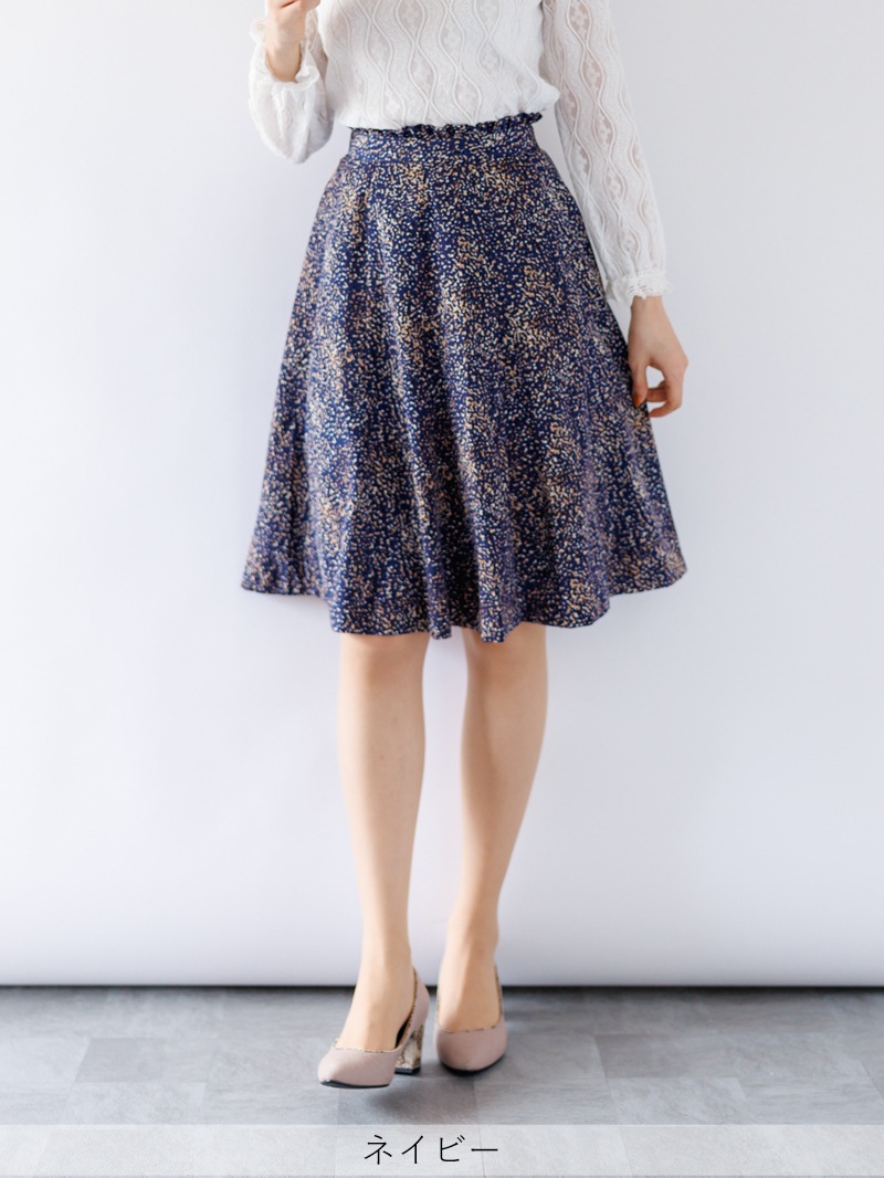 アートプリント10枚ハギフレアースカート