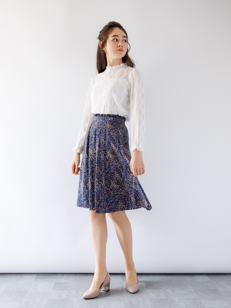 アートプリント10枚ハギフレアースカート